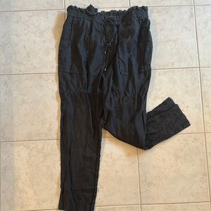 Lauren Ralph Lauren Black Cropped Pants with Elastic Waistband
